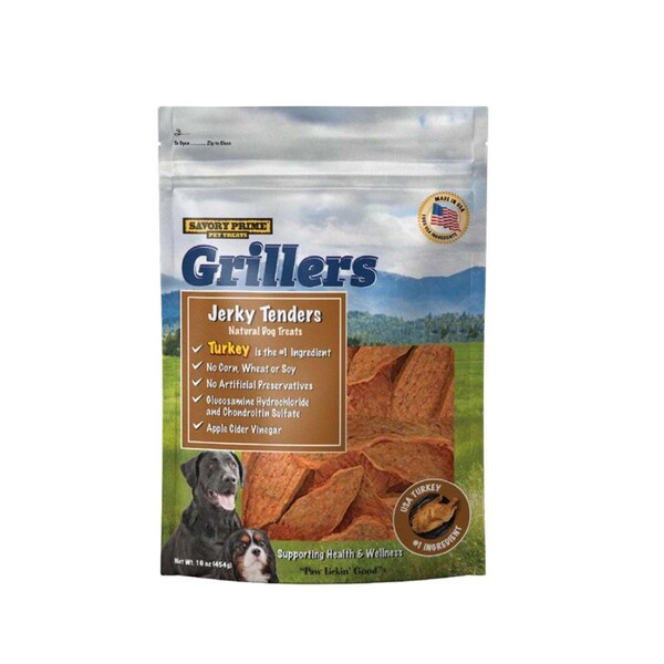 Savory Prime 16 oz Grillers Turkey Tenders Dog Treat 810359005638 - main